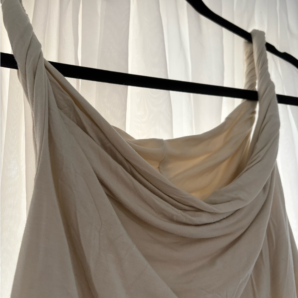 SHEIN Cream Draped Tank Top